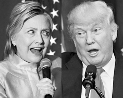 Трамп олицетворяют популистскую партию, а Клинтон – партию статус-кво (фото: Jim Bourg/Kamil Krzaczynski/Reuters)