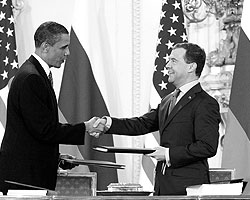 8 апреля 2010 года в Праге президенты России и США подписали исторический договор о сокращении ядерного оружия