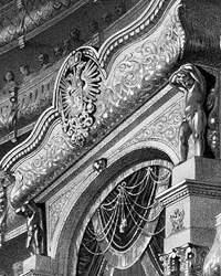 Большой театр. Императорская ложа. Фрагмент гравюры Михая Зичи, 1856 год (фото: wikipedia.ru)