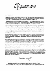 Письмо Стивена Сигала Владимиру Путину