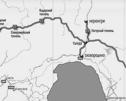 Карта маршрута, по которому проходит Байкало-Амурская магистраль (фото: bamts.ru)