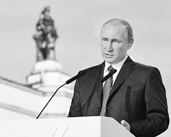 Владимир Путин выступил на съезде активистов Общероссийского Народного Фронта (Фото: Алексей Дружинин/РИА 