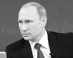 Путин говорит: мы помогаем не какой-то власти, которая имеет свойство меняться, а близкому нам народу (фото: кадр из видео rt.com)