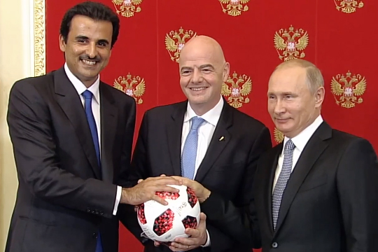 Путин передал Катару эстафету ЧМ по футболу