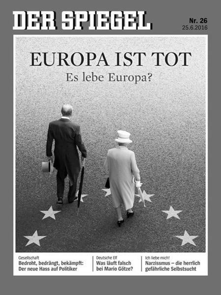Немецкий журнал Der Spiegel на первой полосе задается вопросом «Мы живем в Европе?»