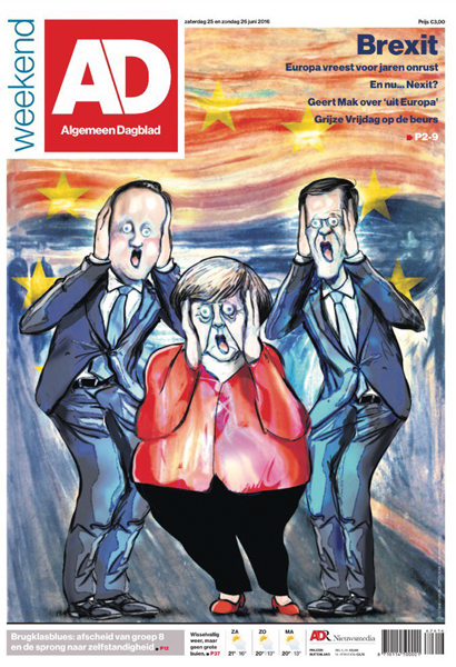 Нидерландское издание Algemeen Dagblad фокусируется на ужасе европейских политиков от произошедшего на референдуме в Великобритании
