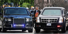 Владимир Путин прибыл на инаугурацию на автомобиле «Аурус» – машине премиум-класса из серии «Кортеж». Проект «Единая модульная платформа», или «Кортеж», был начат 2012 году на базе Ликинского автозавода (ЛиАЗ). Ранее роль представительского автомобиля президента России выполнял Mercedes-Benz Pullman