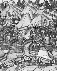 Битва на Косовом поле. Миниатюра из Лицевого летописного свода Ивана Грозного (фото: общественное достояние)