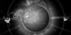 Человечество впервые сможет наблюдать солнечную активность в трехмерном формате. Это стало возможным после запуска двух зондов-близнецов NASA STEREO-A и STEREO-B, которые вышли в противоположные точки солнечной орбиты и передали первое в истории полное трехмерное изображение звезды