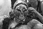 Пластмассовая маска – основа для ужасной физиономии орка&#160;(фото: блог Питера Джексона)
