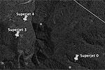 Точки Superjet 4 и 3 - это последние точки с радара. Нашли его в точке Superjet 0. Расстояние 1,4 км&#160;(фото: twitter.com/dolyasergey)