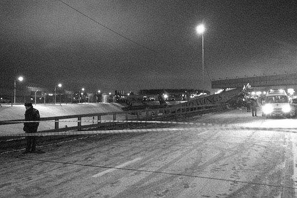 Киевское шоссе в результате ЧП оказалось заблокированным в обе стороны