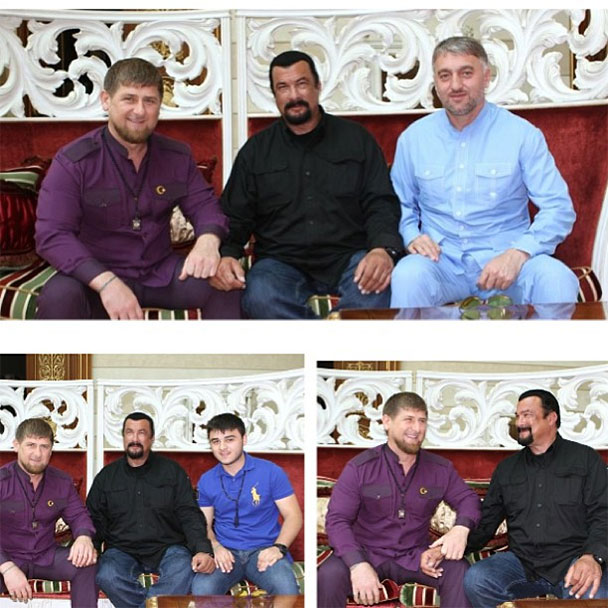Глава Чечни Рамзан Кадыров опубликовал фотографию, на которой он изображен вместе со знаменитым актером Стивеном Сигалом. Сигал посетил этот российский регион с визитом. А Кадыров назвал актера «почти чеченцем»