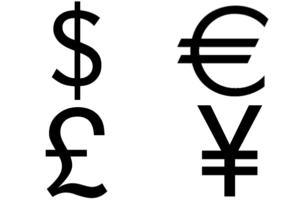 Денежный знак таблица. Денежные знаки. Значки валют. Денежные символы разных стран. Символы денежных валют.