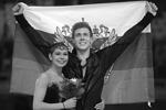 Елена Ильиных и Никита Кацалапов, завоевавшие бронзовые медали на соревнованиях по фигурному катанию в танцах на льду&#160;(фото: ИТАР-ТАСС)
