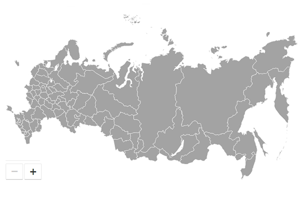 На сайте Кремля обновилась карта новостей, к очертаниям границ Российской Федерации прибавился полуостров Крым
