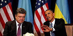 Президент Обама в ходе визита в Польшу впервые встретился с избранным президентом Украины Петром Порошенко. Он заявил, что США «никогда не согласятся с оккупацией Россией Крыма или нарушением суверенитета Украины»