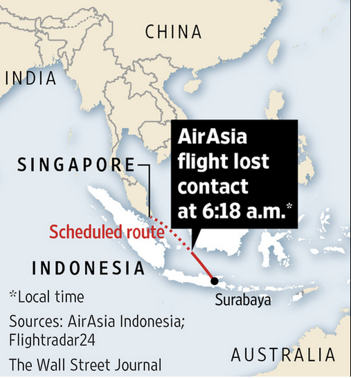 Специалисты уже определили предполагаемое место ЧП в территориальных водах Индонезии и направили туда самолеты, вертолеты и корабли