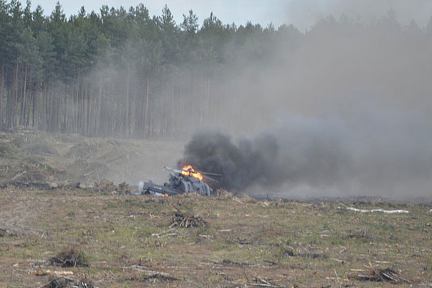 А 7 июля в районе аэродрома Хурба в Хабаровском крае разбился штурмовик Су-24М, оба пилота погибли