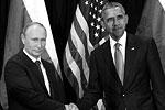 По словам наблюдавших за встречей двух лидеров журналистов, Путин был в хорошем расположении духа и улыбался, Обама, напротив, в основном был серьезен и «настроен решительно». Для этой фотографии президент США сделал исключение&#160;(фото: kremlin.ru)