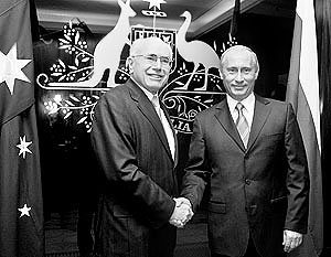Премьер-министр Австралии Джон Говард и президент России Владимир Путин