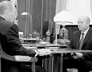 Владимир Путин и Михаил Фрадков