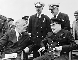 Рузвельт и Черчилль во время подписания Атлантической хартии