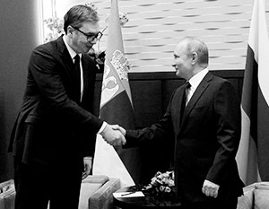 «Каждая встреча с президентом Российской Федерации Владимиром Путиным имеет исключительное значение для нашей страны», – заявил Вучич