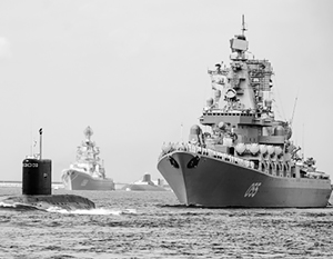 Корабли ВМФ России в парадном строю