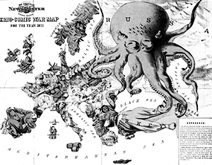 Европейская карикатура позапрошлого века – кажется, с тех времен восприятие России ничуть не изменилось