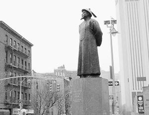 Памятник Линю Цзэсюю на Манхэттене