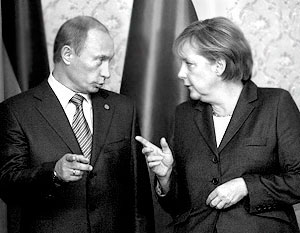 Президент России Владимир Путин и канцлер Германии Ангела Меркель