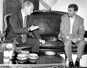  Президент Ирана Махмуд Ахмадинежад и президент России Владимир Путин