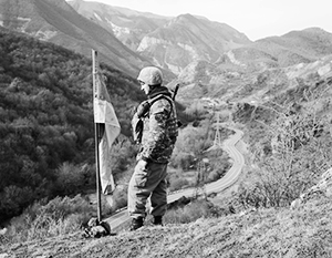 В настоящий момент в Нагорном Карабахе находятся российские миротворцы