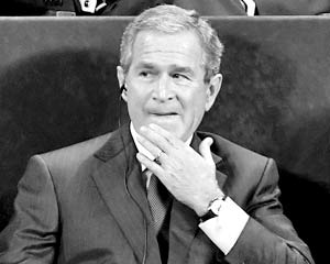 Буш не вынес такого приема 