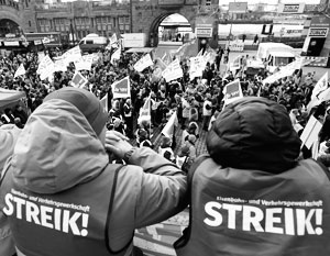 Забастовочное движение охватило всю Германию