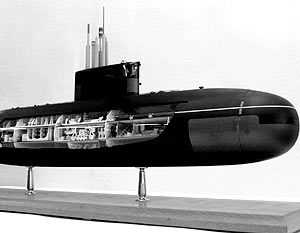 Макет новейшей неядерной субмарины 4-го поколения «Амур-1650»