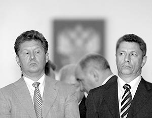 Председатель правления Газпрома  Алексей Миллер и министр топлива и энергетики Украины Юрий Бойко