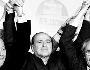Коалиция Сильвио Берлускони победила с существенным отрывом от главного соперника