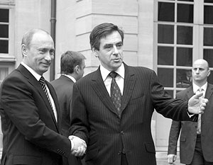 Открывали визит Владимира Путина во Францию переговоры с Франсуа Фийоном