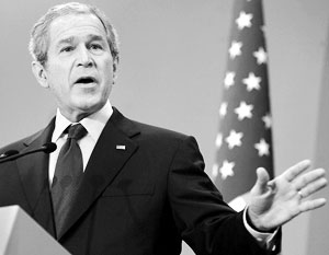 В понедельник Джордж Буш совершил однодневный визит в Великобританию