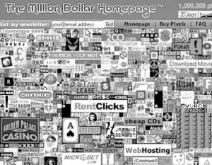 Million Dollar Homepage — сайт с одной страничкой