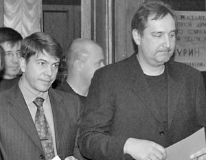 Глава социал-патриотов Дмитрий Рогозин и  Сергей Прощин 