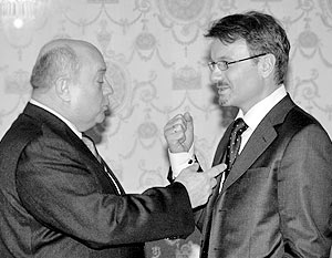 Премьер-министр РФ Михаил Фрадков и глава Минэкономразвития Герман Греф