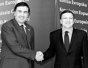 Президент Грузии Михаил Саакашвили и председатель Еврокомиссии Жозе Мануэль Баррозу