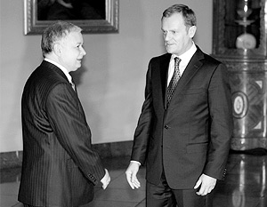 Президент Лех Качиньский и премьер-министр Дональд Туск