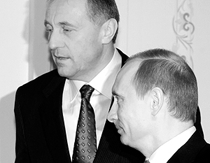 Премьер Чехии Мирек Тополанек и премьер РФ Владимир Путин
