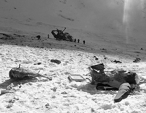 На фото, сделанных на месте крушения Ми-171, отчетливо видны тела убитых баранов