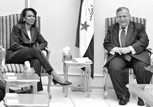 Кондолиза Райс с президентом Ирака Джалялем Талабани