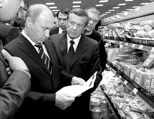 Путин неожиданно нагрянул в один из супермаркетов Москвы